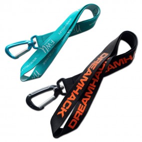 Lanyard sleutelhangers met karabijnhaak en logo