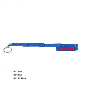 Mini duimstok sleutelhanger met logo | gepersonaliseerd