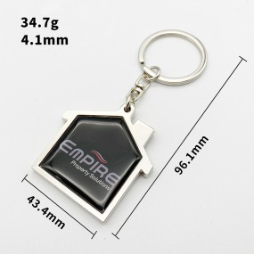Metalen sleutelhanger op maat gemaakt met eigen logo
