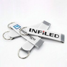 Klittenband sleutelhangers bedrukken met logo