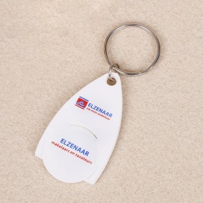 Kunststof winkelwagenmunthouder bedrukken met logo