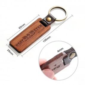 Houten sleutelhanger met logo | gepersonaliseerd