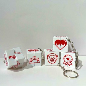 Puzzel kubus sleutelhanger | promotieartikel met logo