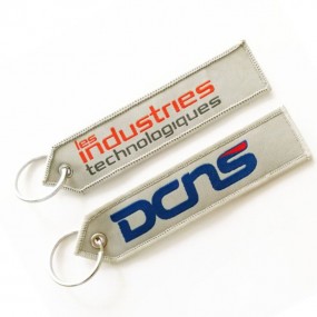 Textiele sleutelhangers met logo | geborduurd op maat