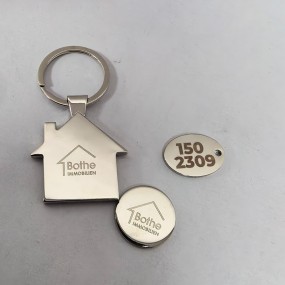 Metalen winkelwagenmunt met logo | Relatiegeschenk bedr...